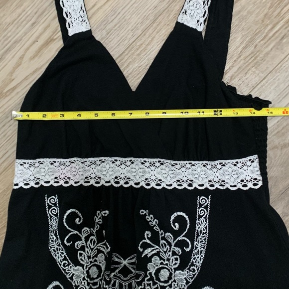 RXB Stretch Jersey Knit Midi Crocheted Dress - L - Picture 8 of 9